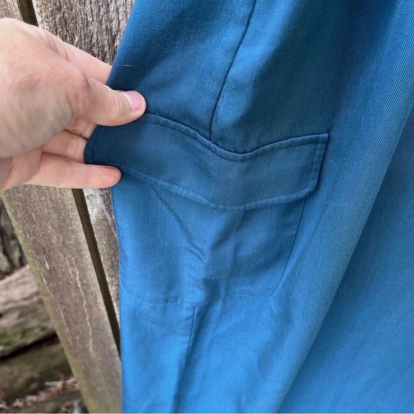 Soft Surroundings Weekender Blue Tencel Dress NWOT Sz Petite Large - Picture 5 of 12